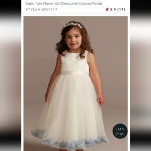 Elegant White Flower Girl Dress with Bow